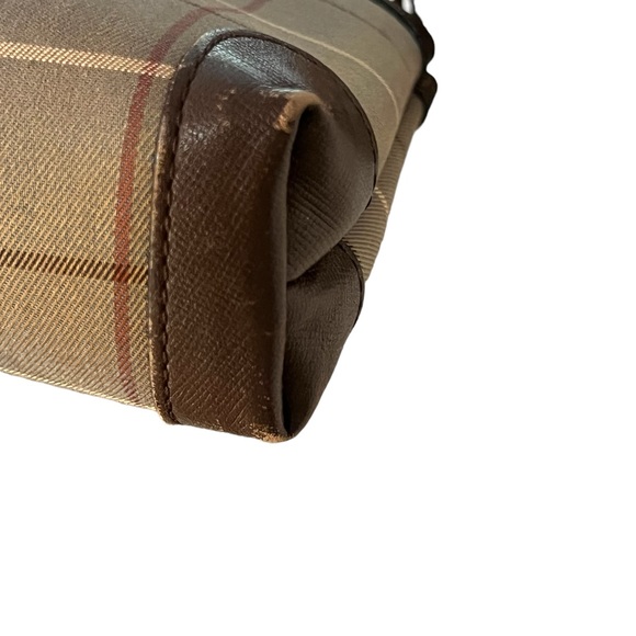 2 PACK 🌟BURBERRY🌟AUTHENTIC Vintage Window Pain Plaid Canvas Pouch +Zip Clutch - Picture 11 of 15